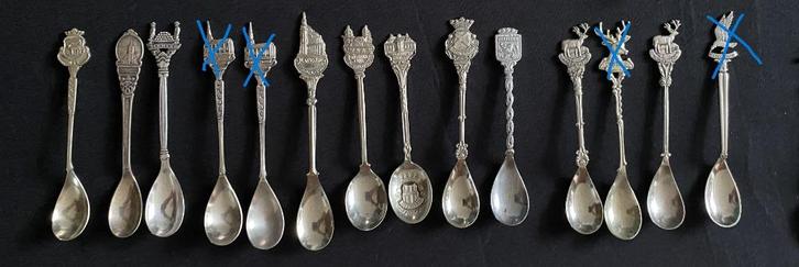 Theelepel theelepeltje oa Middelburg Raalte Voorthuizen, Verzamelen, Porselein, Kristal en Bestek, Gebruikt, Bestek, Metaal, Ophalen of Verzenden