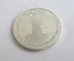 Zilver munt € 10 huwelijksmunt Willem-Alexander Maxima 2002, Zilver, Euro's, Ophalen of Verzenden, Koningin Beatrix