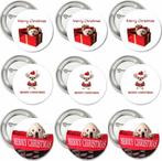 Diverse kerst en oud & nieuw buttons, Nieuw, Ophalen of Verzenden, Info@sweet-one.nl, Feestartikel