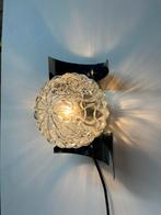 Vintage space age wandlamp chrome met glazen bubbel bol, Ophalen of Verzenden, Gebruikt, Glas, Space age vintage jaren 70