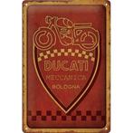 Ducati Meccanica Bologna motor relief metalen reclamebord, Ophalen of Verzenden, Nieuw, Auto's