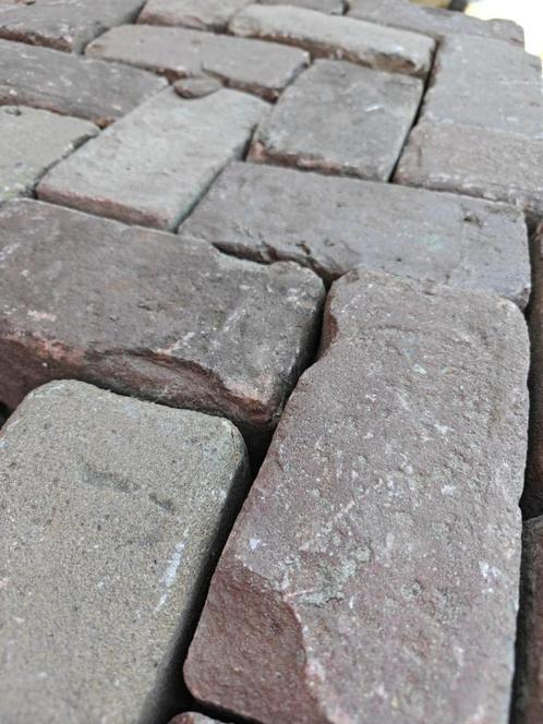 Rode genuanceerde klinkerkeien, Tuin en Terras, Tegels en Klinkers, Gebruikt, Klinkers, Beton, 10 m² of meer, Ophalen