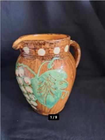 Vintage Ceramic wine jug, 1Lt, MCM, Provenance or Italian 18 beschikbaar voor biedingen