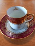 Kopje met schotel Chadelaud Limoges, Ophalen of Verzenden, Gebruikt, Porselein, Kop en/of schotel
