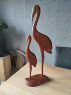 Retro Vintage 70's houten vogels groot!, Ophalen of Verzenden