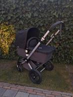 Zwart met grijze Bugaboo Cameleon kinderwagen, Ophalen, Gebruikt, Bugaboo, Verstelbare duwstang