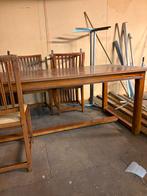 Kersenhouten tafel met 6 stoelen, Huis en Inrichting, Tafels | Eettafels, Ophalen, Klasiek., 50 tot 100 cm, Zo goed als nieuw