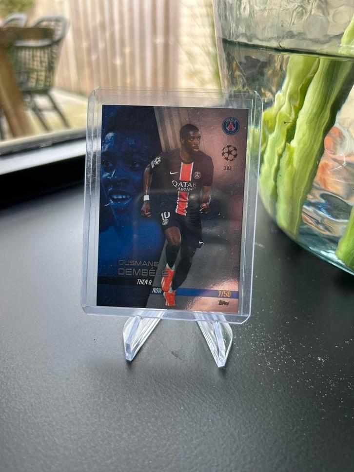 Ousmane Dembélé Topps 7/50 kaart #382 Ballon d'Or winnaar, Hobby en Vrije tijd, Stickers en Plaatjes, Zo goed als nieuw, Plaatje