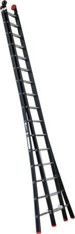 Kelfort Opsteekladder Magnus, aluminium, zwart, 2x16 treden, Doe-het-zelf en Verbouw, Ladders en Trappen, Ophalen, Gebruikt, Ladder