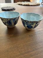 Twee Antieke Blauw-Witte theekommetjes, Ophalen