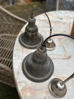 2 Hanglampjes tin kleurig incl armatuur stijlvolle lampjes, Ophalen of Verzenden