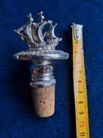 Vintage Zilveren Sluitkurk met 3-Master Zeilschip, Ophalen of Verzenden