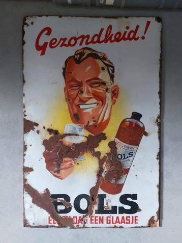 Groot emaille bord Bols beschikbaar voor biedingen