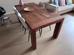 Robuuste houten eettafel (175x90cm), Huis en Inrichting, Ophalen, 200 cm of meer, 50 tot 100 cm, Zo goed als nieuw