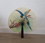 Vintage retro waaier china Aziatische bloesem vogel, Antiek en Kunst, Kunst | Niet-Westerse kunst, Ophalen of Verzenden