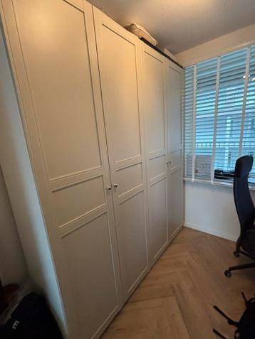 Grote IKEA PAX kast wit/lichtbeige (200x60x236cm) - afbeelding 1