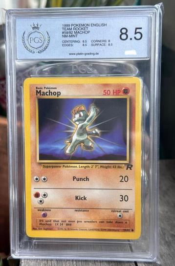 Machop #59 Pokemon Team Rocket  - PGS 8,5 beschikbaar voor biedingen