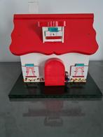 Vintage houten spaarpot - huis - villa, Ophalen of Verzenden, Gebruikt, Metaal of Blik, Overige thema's