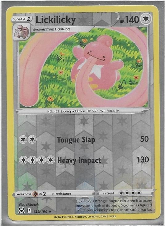 Lost Origin,  Lickilicky [reverse] 139/196, Hobby en Vrije tijd, Verzamelkaartspellen | Pokémon, Nieuw, Losse kaart, Verzenden