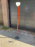 Staande dimbare halogeenlamp te koop met kap van melkglas, Huis en Inrichting, Lampen | Vloerlampen, Ophalen, Gebruikt, Glas, 150 tot 200 cm