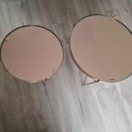 Twee ZUIVER Cupid salontafels met weerspiegelend glas, Huis en Inrichting, Tafels | Salontafels, 50 tot 100 cm, Rond, Modern, Minder dan 50 cm
