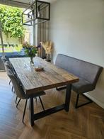 Robuuste industriële Eettafel, Ophalen, 200 cm of meer, 50 tot 100 cm, Zo goed als nieuw