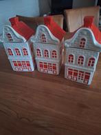 Set van 3 Keramische Huisjes/voorraadpotten, Diversen, Kerst, Ophalen, Zo goed als nieuw