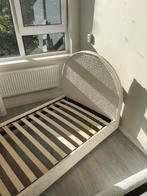 Crème Bouclé Eenpersoonsbed 90x200 vipack, Ophalen, 90 cm, Eenpersoons, Zo goed als nieuw