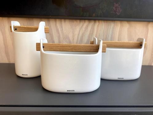 3x Eva Solo toolbox / Voorraadpot van Keramiek in Wit, Huis en Inrichting, Keuken | Keukenbenodigdheden, Gebruikt, Ophalen of Verzenden