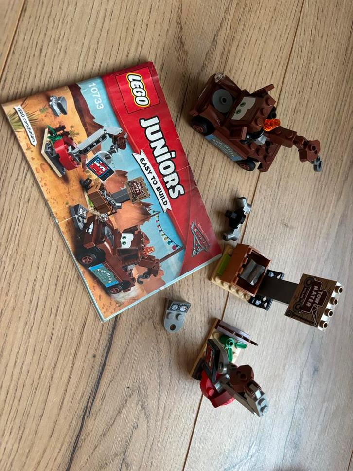 06- Lego Juniors Cars - Takelwagen Mater 10733, Kinderen en Baby's, Speelgoed | Duplo en Lego, Gebruikt, Lego, Complete set, Ophalen of Verzenden