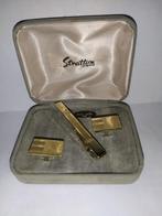 Goud vergulde Stratton manchetknopen en dasspeld set, Ophalen of Verzenden, Zo goed als nieuw