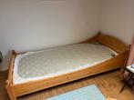 1 persoons grenen bed. Incl. matras., Huis en Inrichting, Ophalen, Gebruikt, 90 cm, Eenpersoons