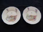 borden bord coronet ware parrot crinoline art deco vintage, Ophalen of Verzenden, Gebruikt, Porselein, Bord of Schaal