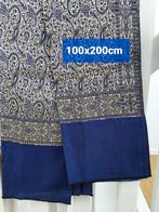 Nieuwe made in India shawl kobalt blauw paisley met lurex, Ophalen of Verzenden, Zo goed als nieuw