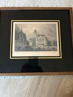 Oude prent van Zwolle, Grote Markt, Antiek en Kunst, Kunst | Etsen en Gravures, Ophalen of Verzenden