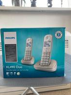 Philips XL490 Duo - Draadloze Telefoon, Ophalen, Gebruikt, 2 handsets, Stralingsarm