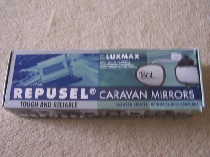 Repusel Caravanspiegels Luxmax Bol, met lang RVS armen, Caravans en Kamperen, Caravan accessoires, Ophalen of Verzenden
