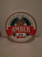 grolsch amber reclame bord rond 50 cm., Ophalen of Verzenden, Zo goed als nieuw, Reclamebord, Plaat of Schild, Grolsch