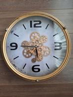Klok goudkleurig groot met indien gewenst beweegbare radars., Ophalen, Goud, Overige merken, Onbekend