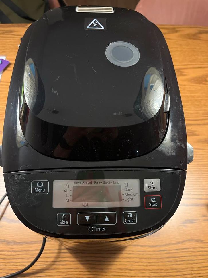 Panasonic Broodbakmachine - Weinig gebruikt, Witgoed en Apparatuur, Broodbakmachines, Gebruikt, Met timer, 800 tot 1200 gram deeg