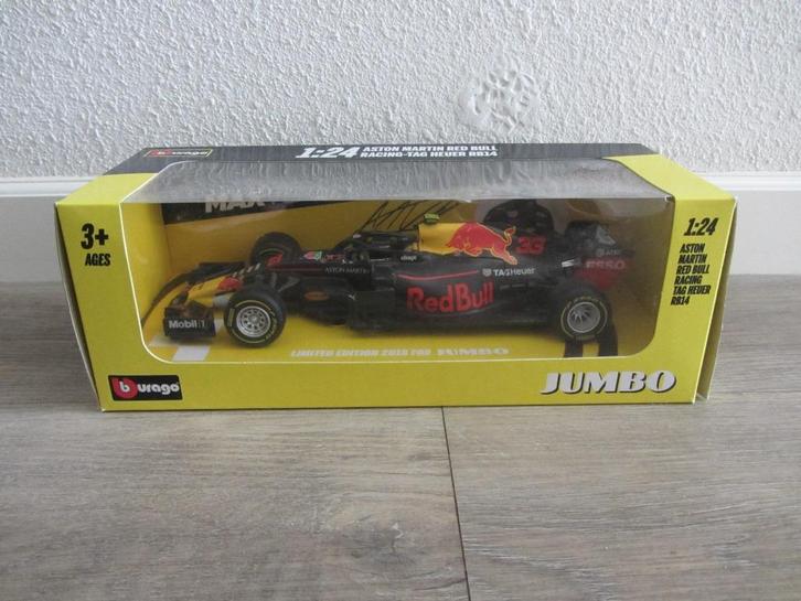 Max Verstappen Aston Martin Red Bull Racing-TAG Heuer RB14, Hobby en Vrije tijd, Modelauto's | 1:24, Zo goed als nieuw, Auto, Bburago