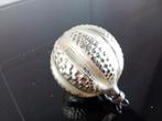 Antieke glazen kerstbal ornament zilver, Ophalen