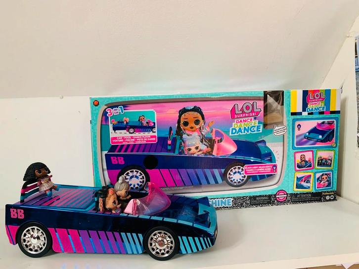 L.O.L. Surprise Dance Machine Auto + Doos + extra popje, Kinderen en Baby's, Speelgoed | Poppen, Zo goed als nieuw, Overige typen