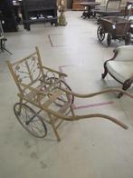 Oer 09879 antieke houten kinder- wandelwagen ijzeren wielen, Ophalen