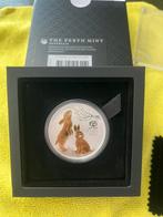 Australia 🇨🇰Gilded Rabbit 🐇2023 Lunar 3., Postzegels en Munten, Ophalen of Verzenden, Zilver