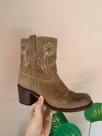 Sendra retro boots blokhak 38 western boots enkellaarzen, -, Beige, -, Lage of Enkellaarzen