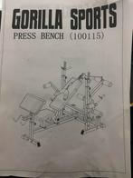 Gorilla Sports Bankdruk met Extra's, Ophalen, Gebruikt, Krachtstation, Armen