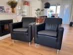 Leren zwarte stoelen (twee stuks), Ophalen, Twee, Zwart, Leer