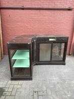 Antieke teakhouten toonbank/counter met hoek., Huis en Inrichting, Ophalen of Verzenden