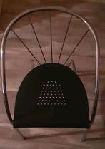 Retro stoelen Vintage chroom zwarte zitting zsm Ophalen, Ophalen, Stapelbaar